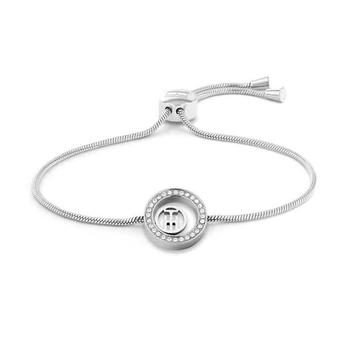 Vine Circle Family Armband aus Edelstahl mit Kristallen