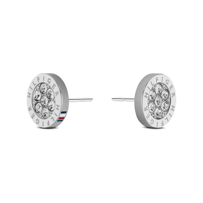 Crystal family ear studs for ladies in stainless steel