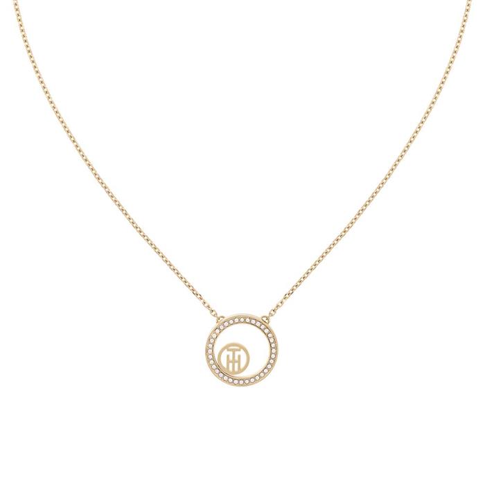 Ladies vine circle family necklace in gold-plated stainless steel