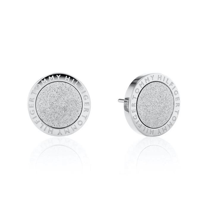 Pendientes dust para mujer en acero inoxidable, con baño de diamantes