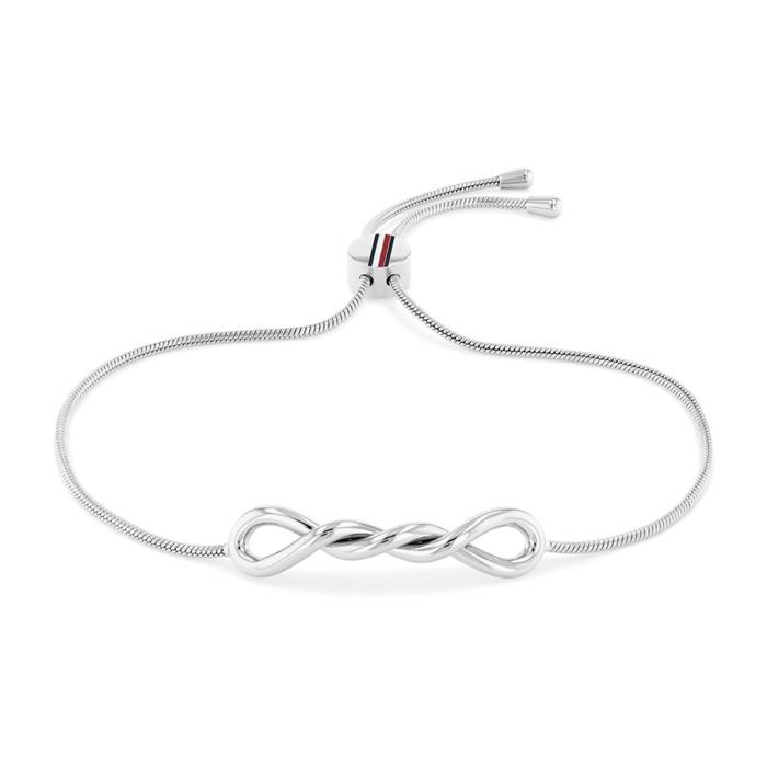 Twisted stainless steel bracelet with enamel for ladies