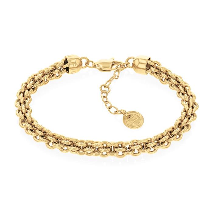 Ladies bracelet in stainless steel, IP gold