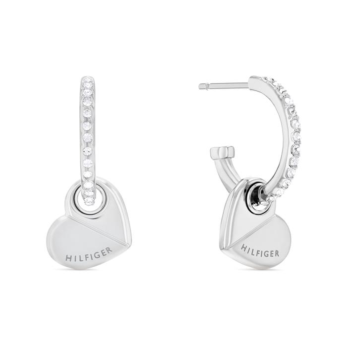 Stud earrings with stainless steel heart for women