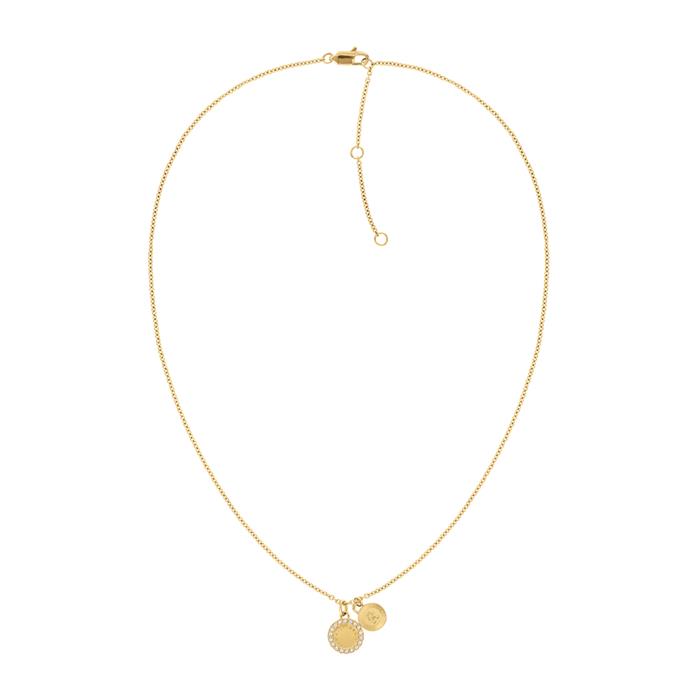 Engravable stainless steel necklace for women, IP gold