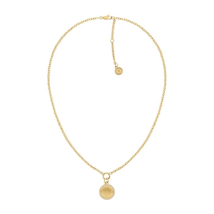 Cadena para mujer en acero inoxidable con colgante, dorado, grabable