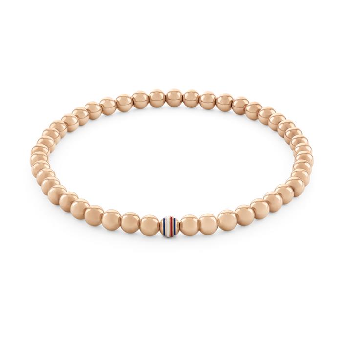 Ladies? ball bracelet in rose gold-plated stainless steel