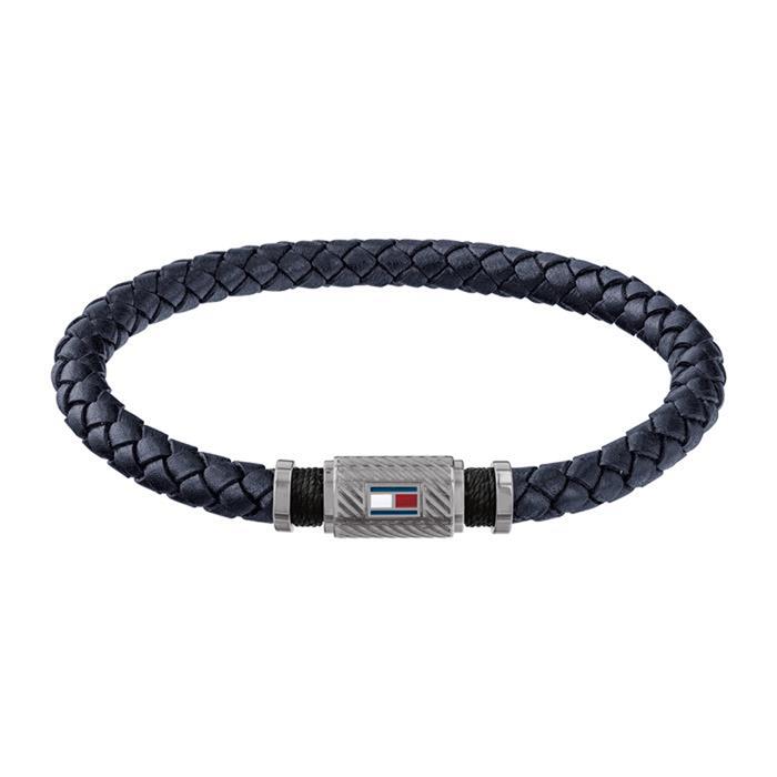 Armband Casual Core Herren aus grauem Echtleder