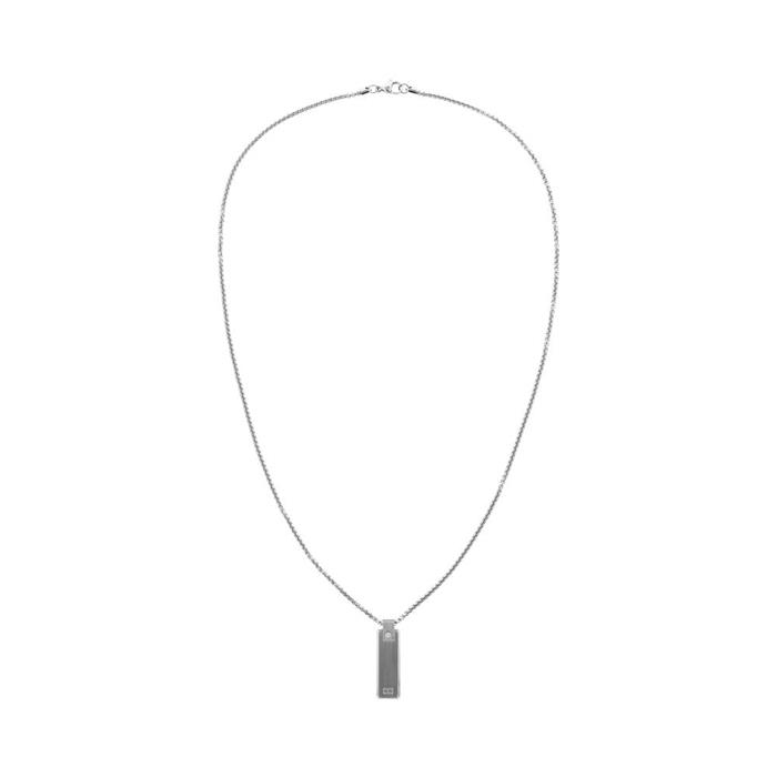 Men's stainless steel necklace with engravable pendant