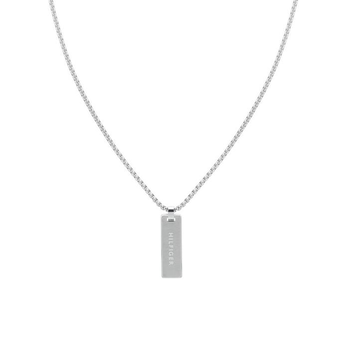 Herren Dog Tag Kette aus Edelstahl und braunem Leder