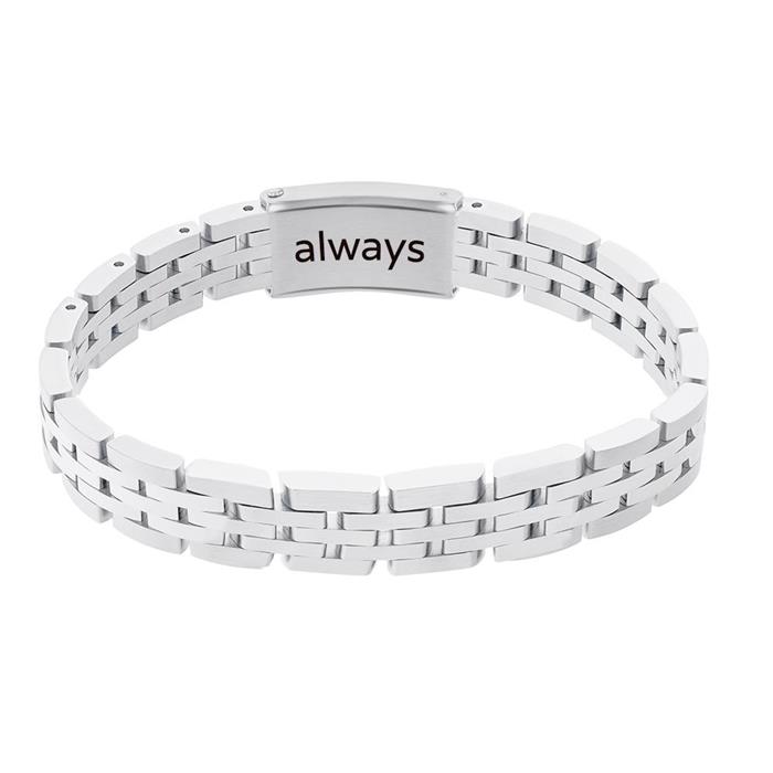 Men's engravable bracelet in stainless steel