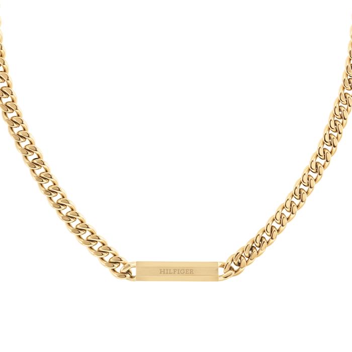 Engravable men's chain Clash in stainless steel, IP gold