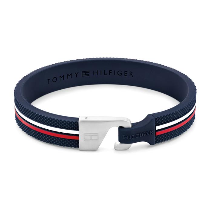 Pulsera de caucho para hombre en azul oscuro, grabable