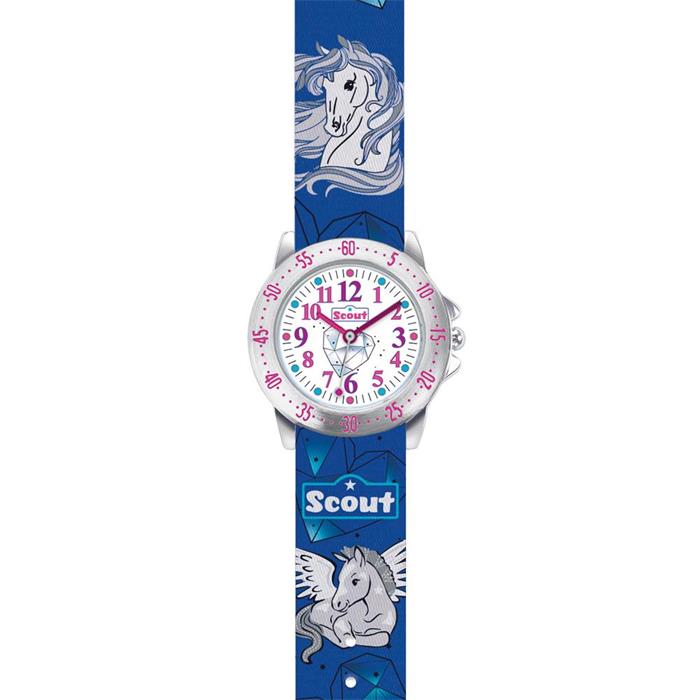 Pegasus girls' watch with quartz drive and textile strap