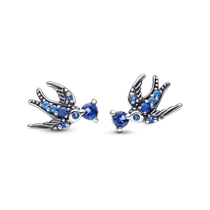 Ear stud swallow for ladies, sterling silver