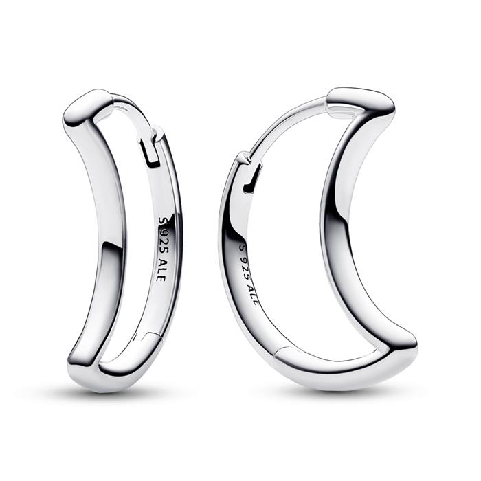 Moon earrings for ladies, 925 sterling silver moments