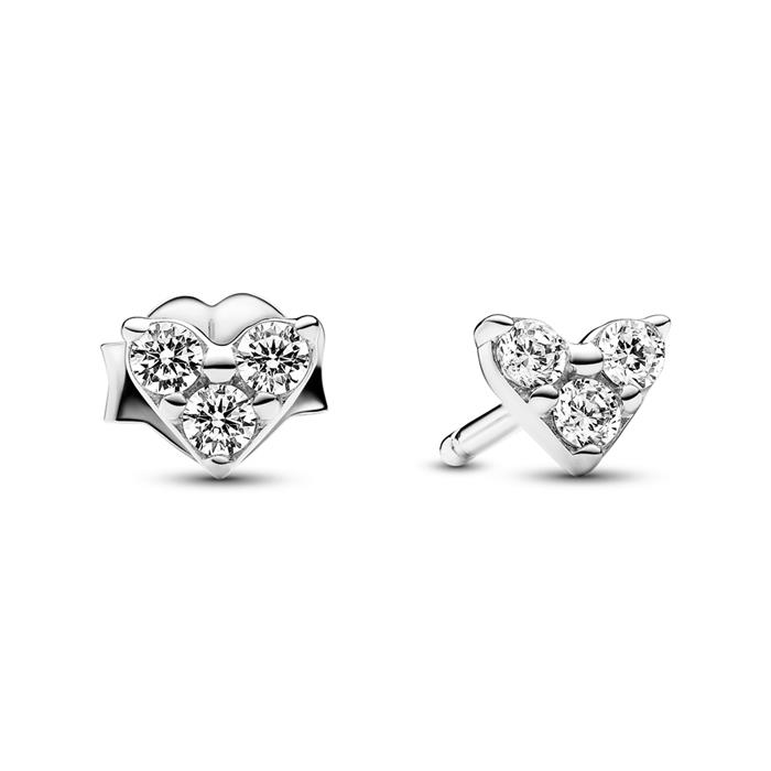 Timeless heart ear jewellery for ladies in sterling silver