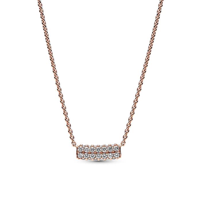 Timeless necklace for ladies, rose gold plated