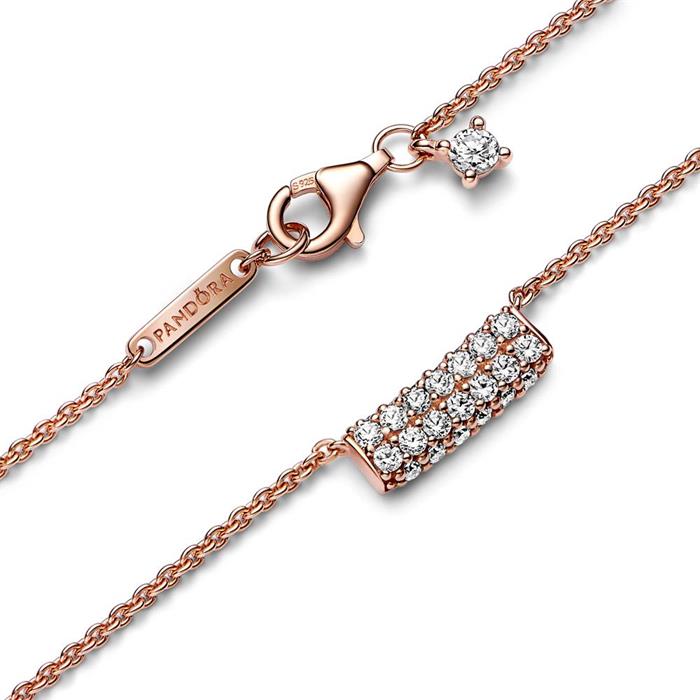 Timeless necklace for ladies, rose gold plated