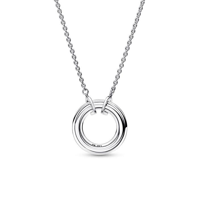 Bicolour necklace in sterling silver with cubic zirconia