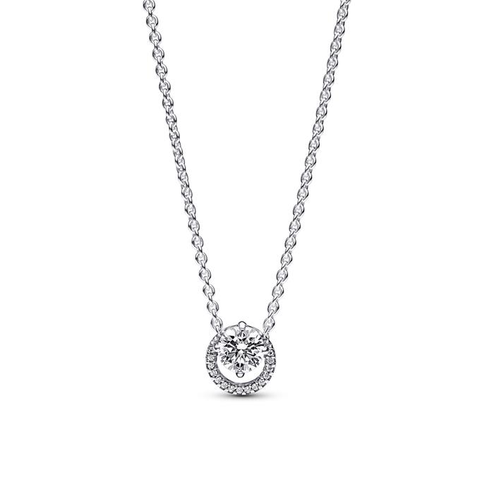 Timeless necklace for ladies in 925 silver with zirconia