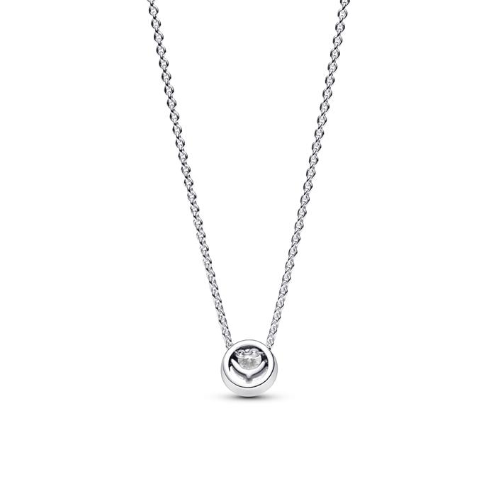 Timeless necklace for ladies in 925 silver with zirconia