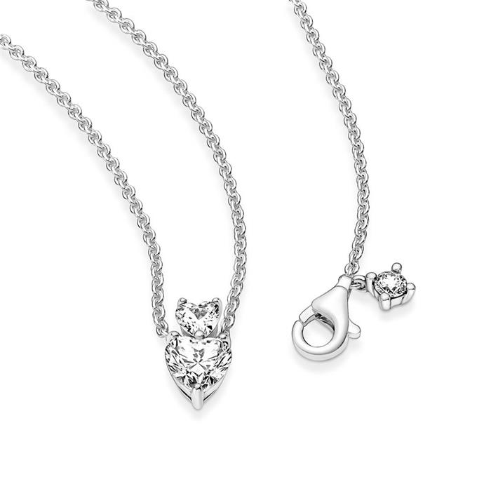 Herzkette für Damen aus Sterlingsilber mit Zirkonia