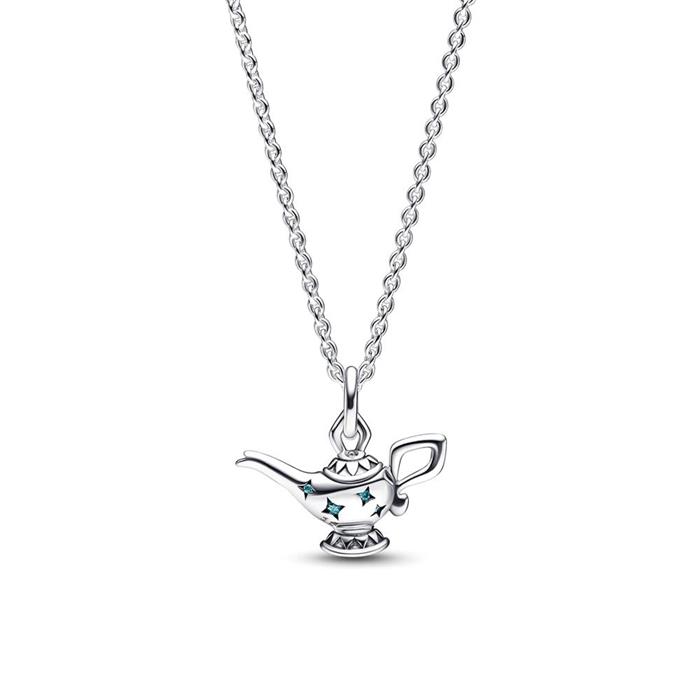 Wonder Lamp Necklace In 925 Sterling Silver, Disney'S Aladdin