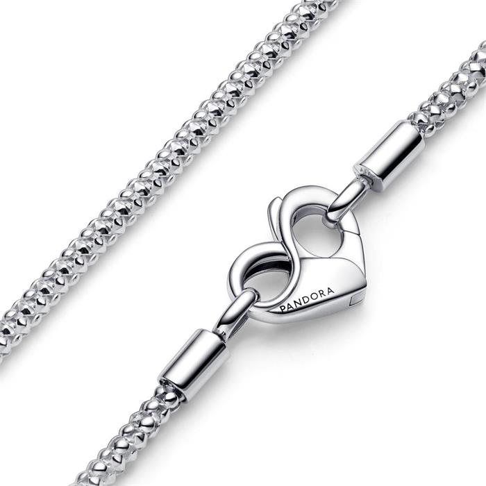 Damenkette aus 925er Silber mit Infinity-Herzverschluss