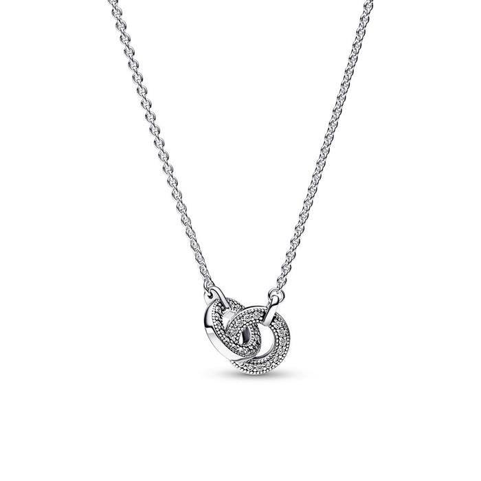 Necklace in 925 sterling silver, cubic zirconia, signature collection