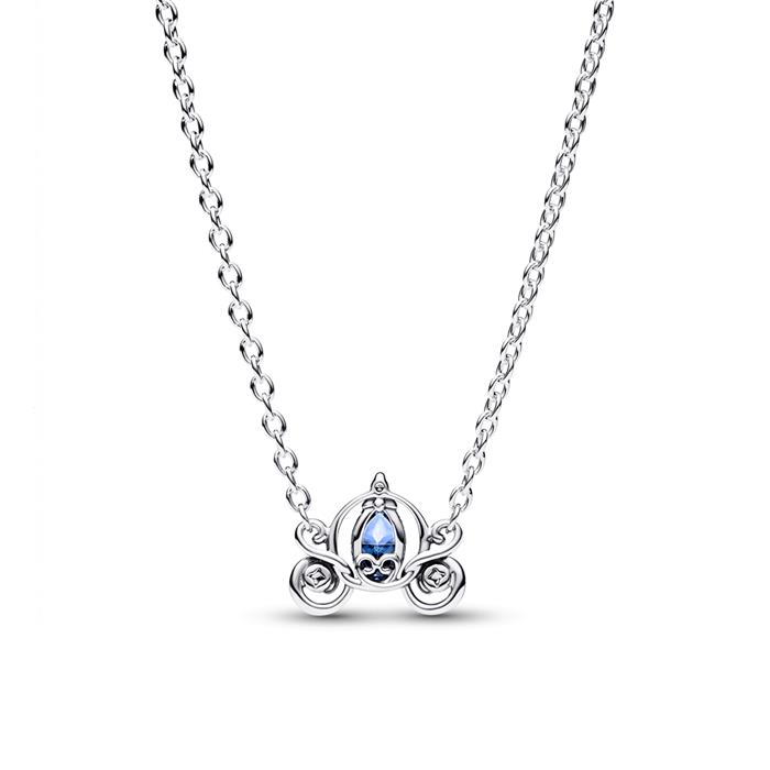 Ladies' necklace Cinderella carriage in 925 silver, Disney
