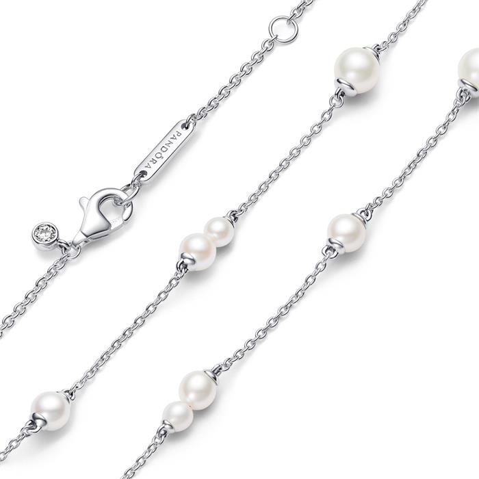 Timeless ladies' necklace in 925 silver with pearls