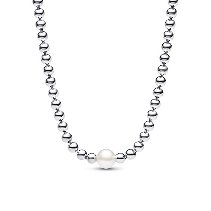 Timeless Kugelkette für Damen aus 925er Silber, Perle