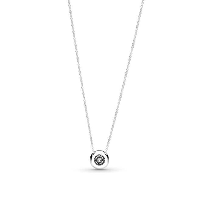 Sparkling double halo necklace