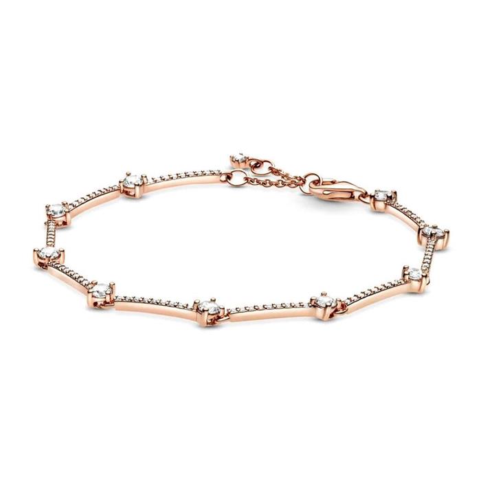 Rose bracelet for ladies with zirconia