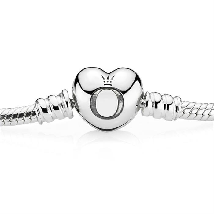 Bracelet sterling silver heart clasp