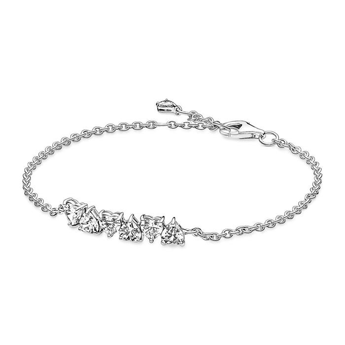 Herzarmband aus Sterlingsilber mit Zirkonia für Damen