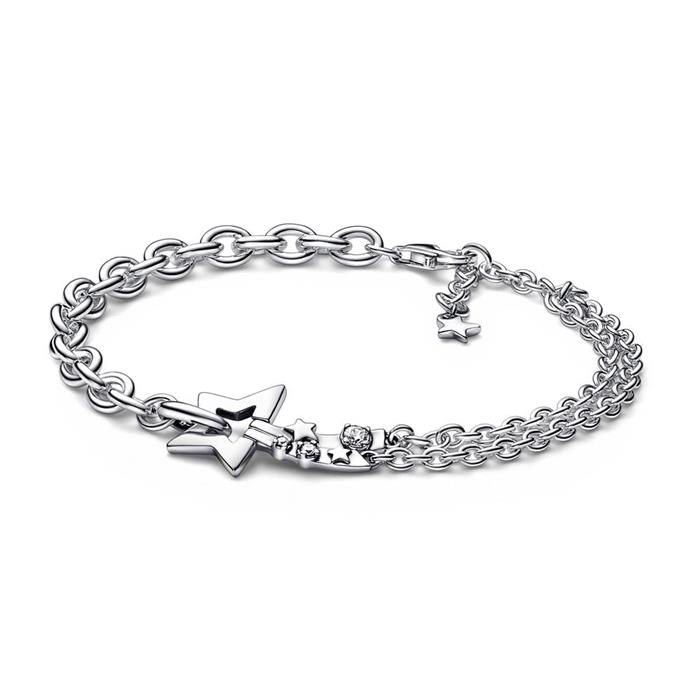 Ladies 925 sterling silver shooting star bracelet