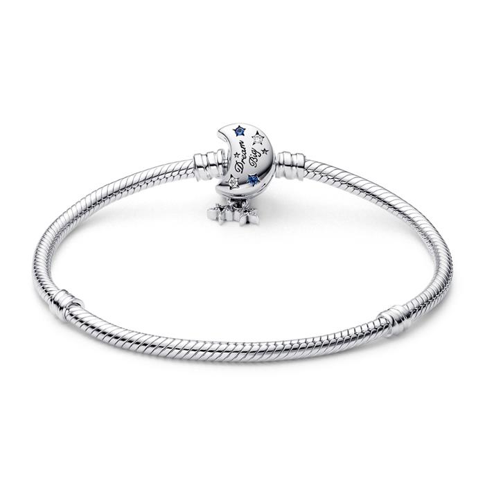 Snake bracelet for ladies in sterling silver, cubic zirconia