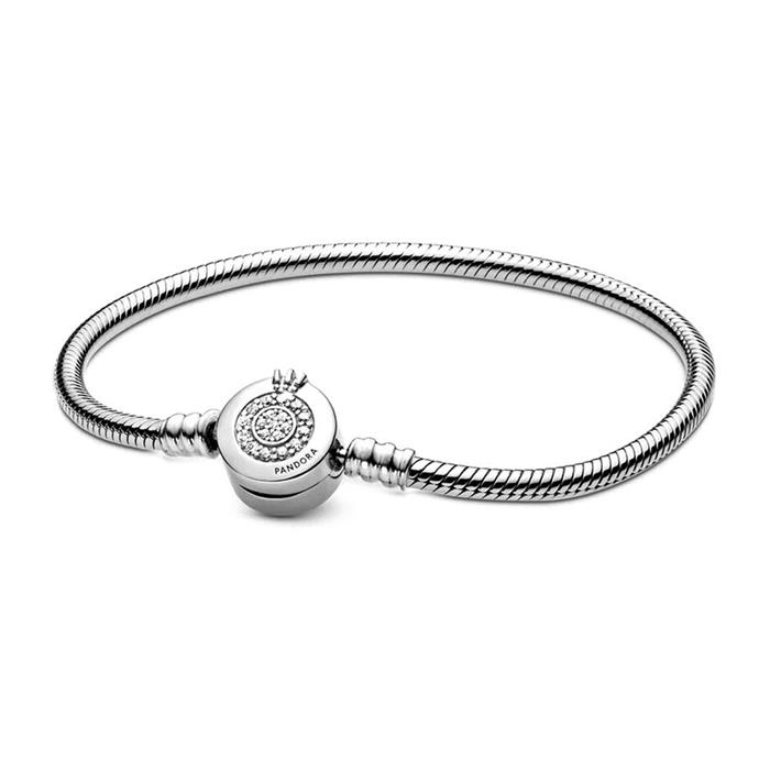 925er Silber Armband Crown O für Damen mit Zirkonia