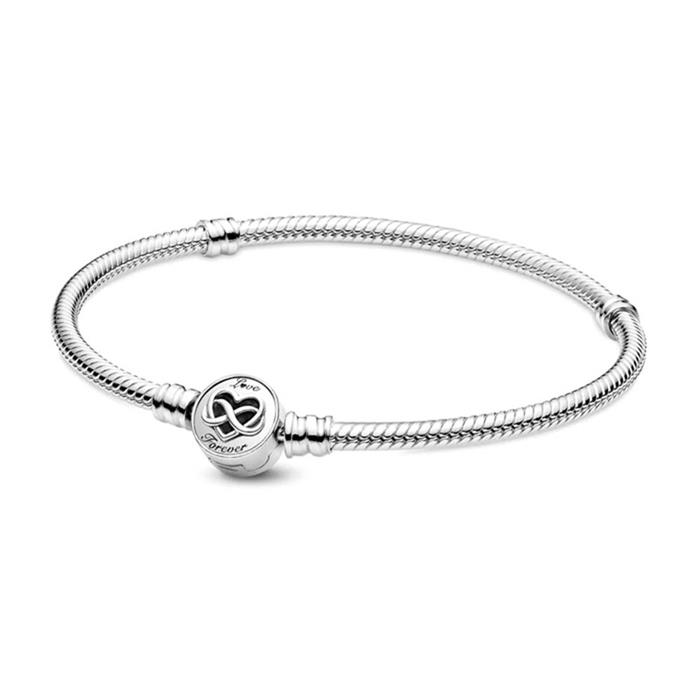 Pulsera de eslabones de serpiente corazón infinito