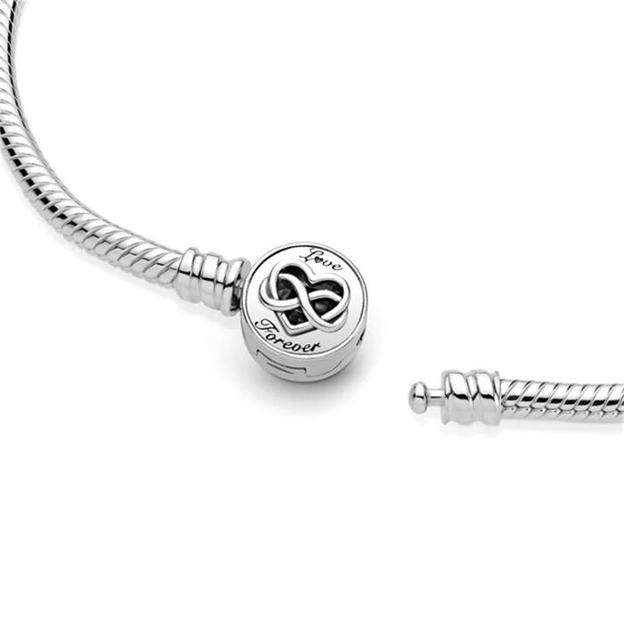 Snake link bracelet heart infinity