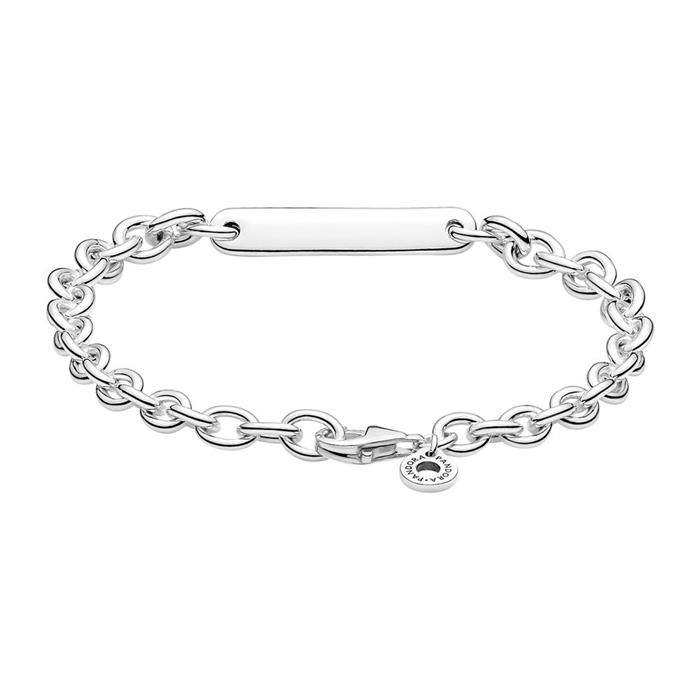 Ladies ident bracelet in sterling silver, engravable 925s