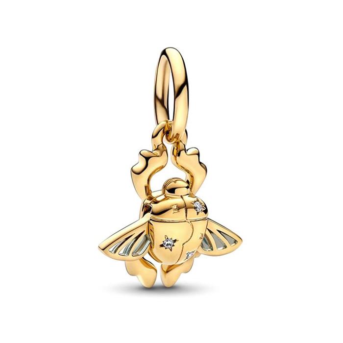 Colgante escarabajo, chapado en oro, disney aladdin