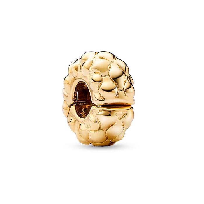 Moments stopper charm with studs, gold-plated