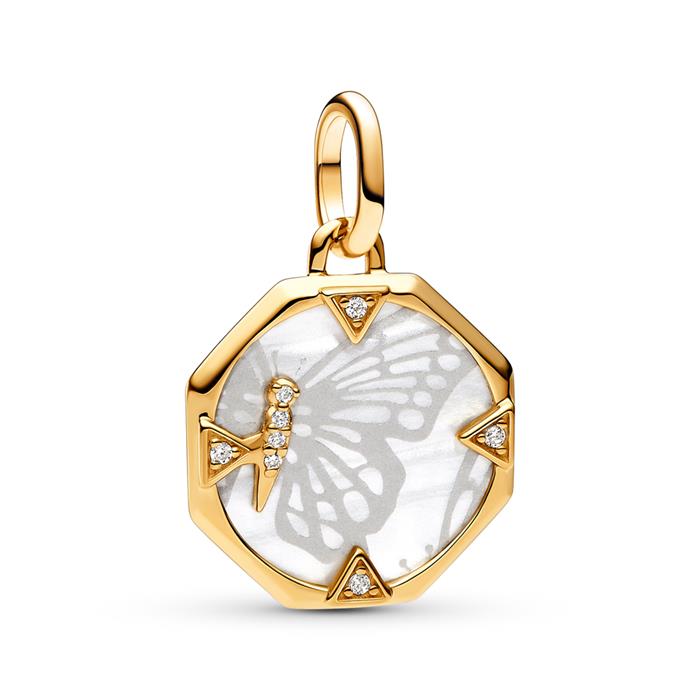 Locket charm butterfly, gold-plated, ME collection