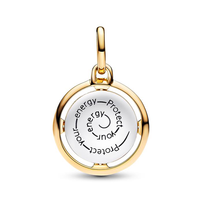 ME bee locket charm, IP gold, zirconia