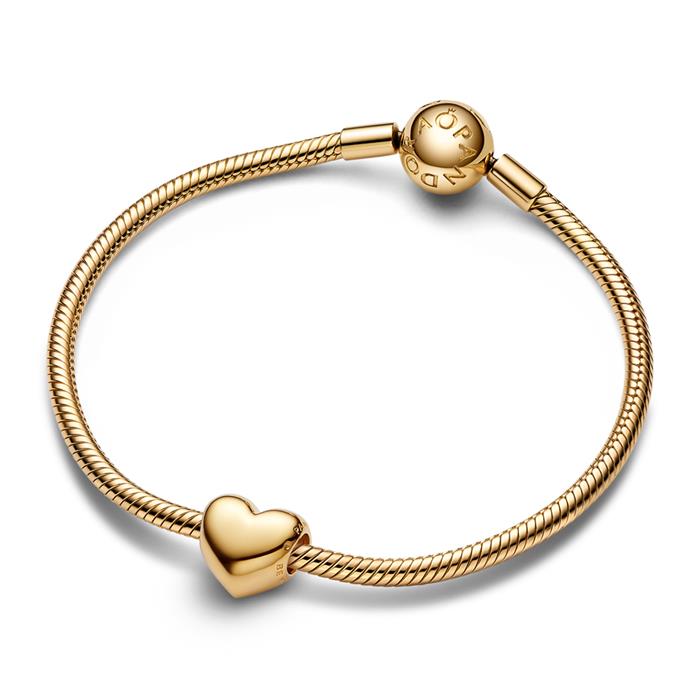 Moments Be Love Charm Heart, gold-plated, engravable