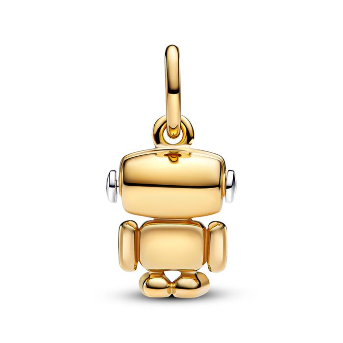 Moments charm pendant robot, gold-plated, enamel