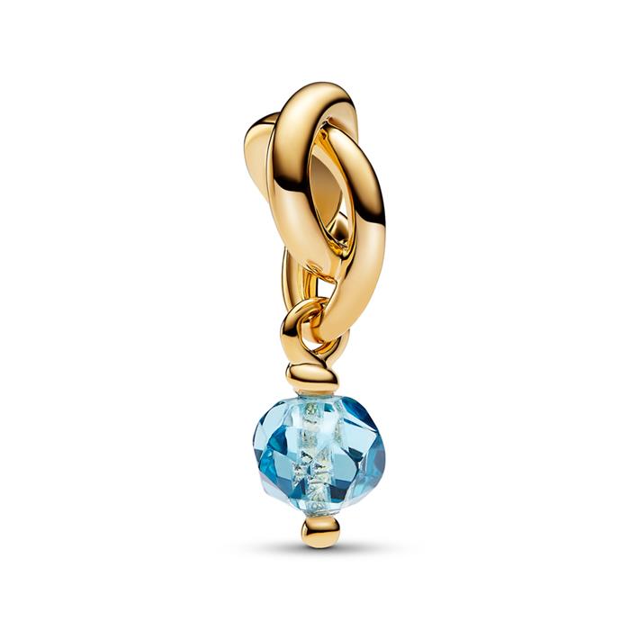 March charm pendant Moments, gold-plated, jewellery crystal