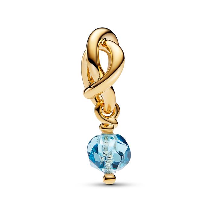 March charm pendant Moments, gold-plated, jewellery crystal